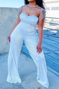 Metallic In Summer Jumpsuit - Kalexis Kouture 