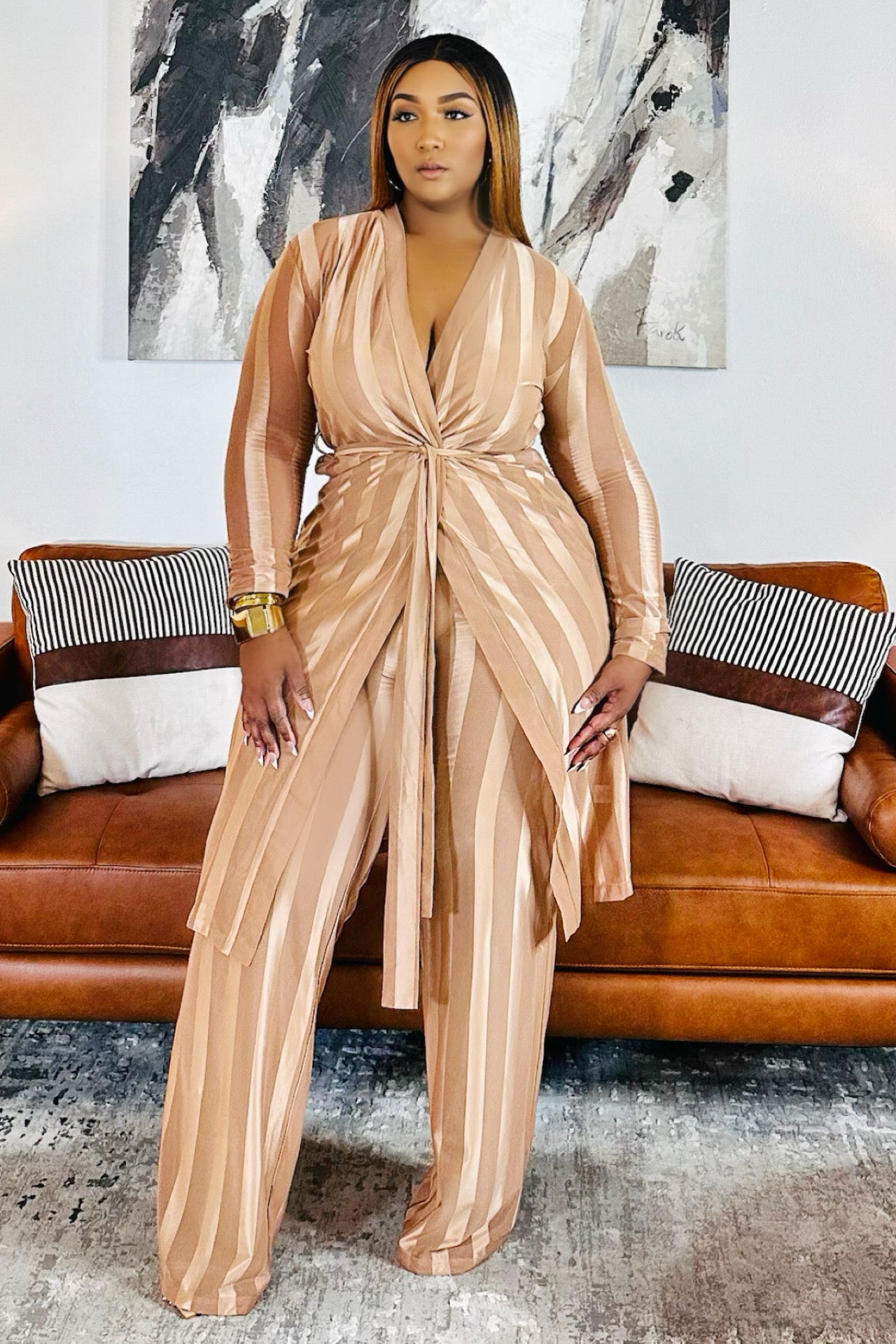 Luxe Intentions Stripe Mesh Set