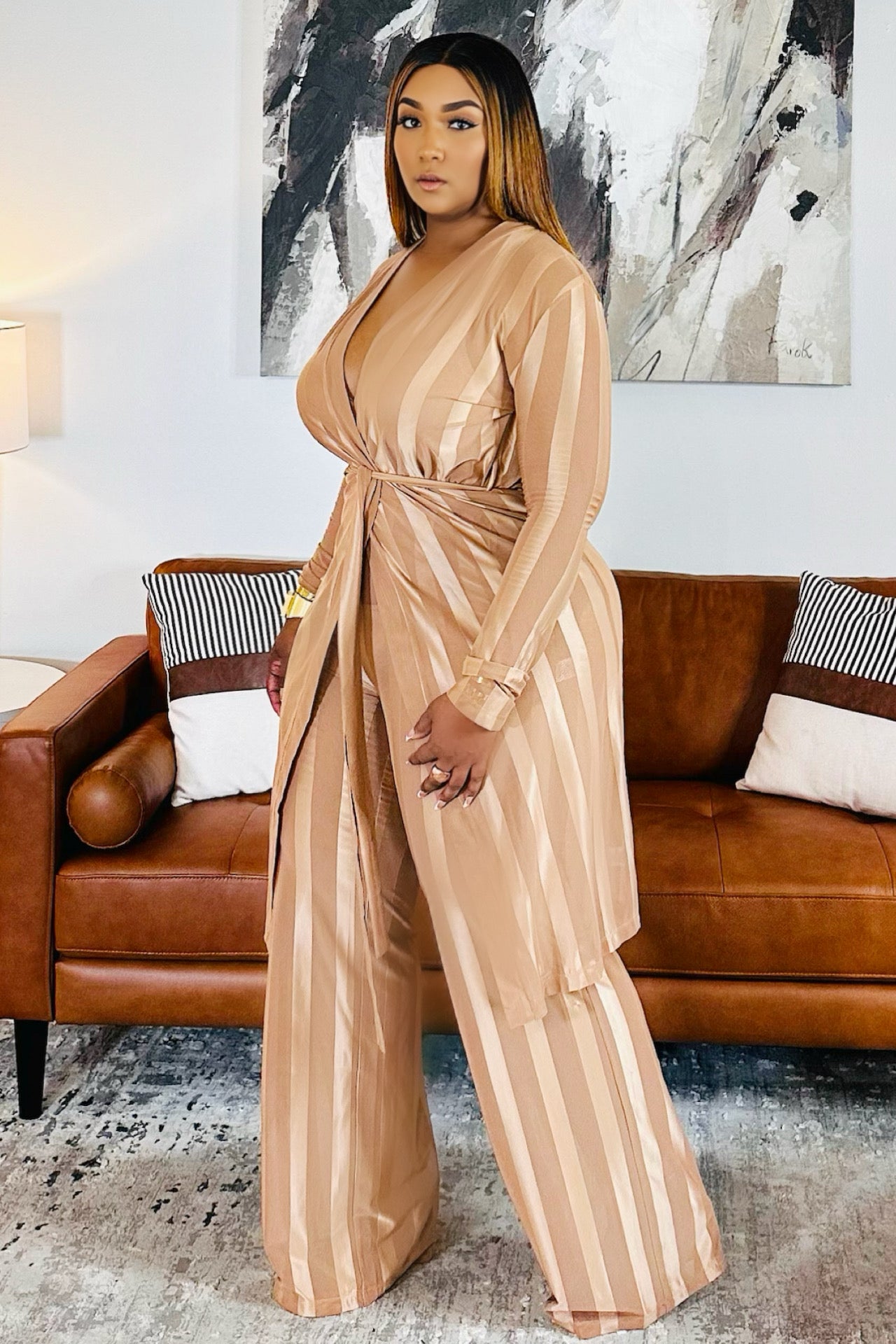 Luxe Intentions Stripe Mesh Set