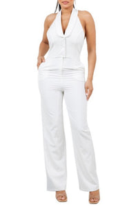 Whispered Confidence Halter Jumpsuit