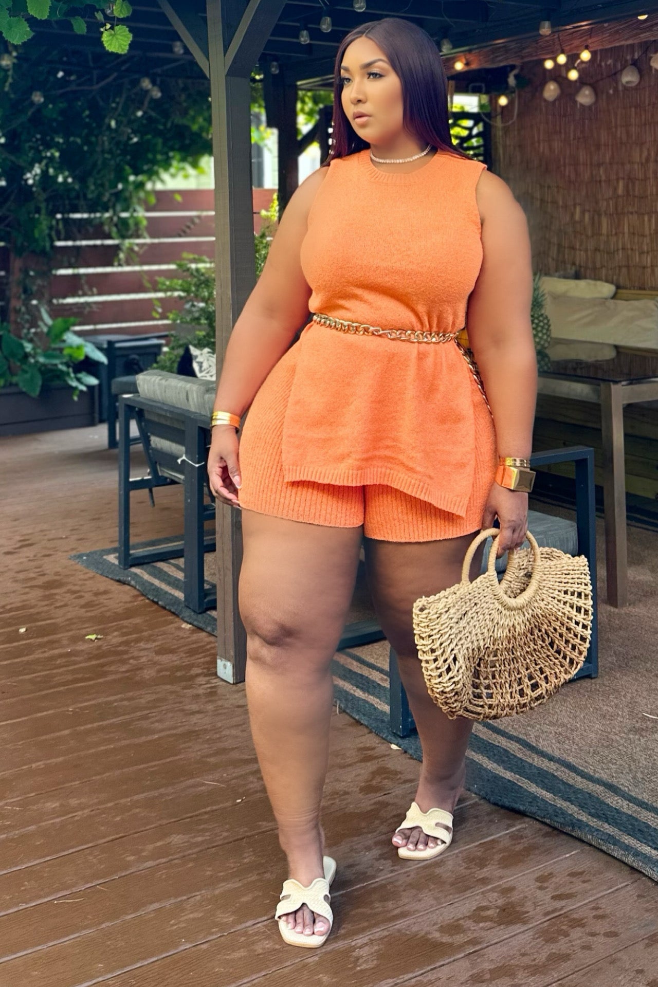 Summer in Motion Knit Set Citrus- RESTOCK